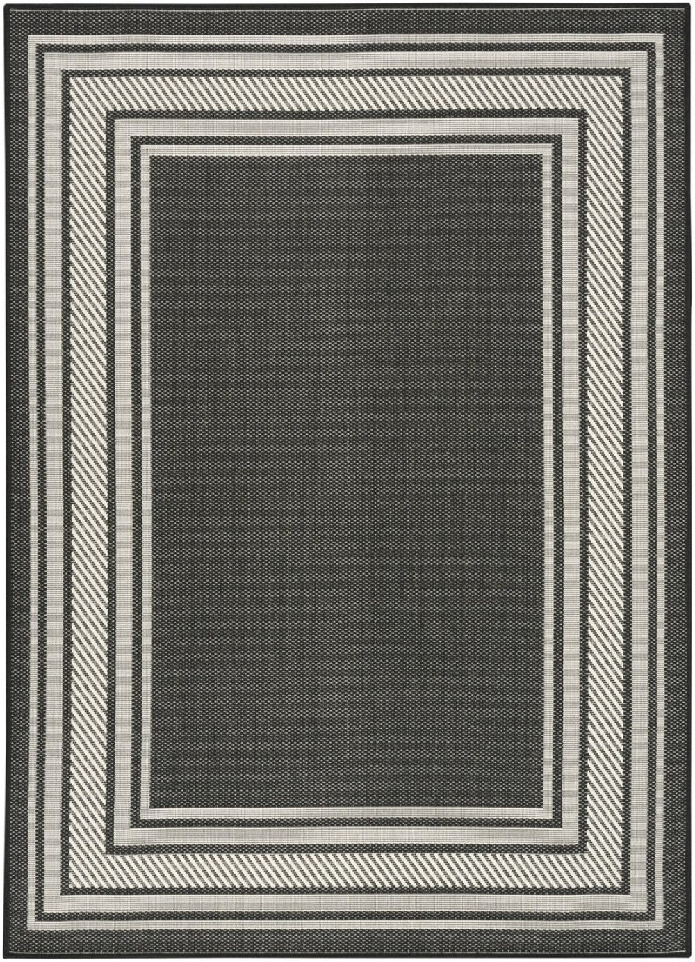 HomeRoots 6' X 9' Black Geometric Area Rug – Stylish Indoor & Outdoor Design for Modern Spaces, Easy Care! 572869