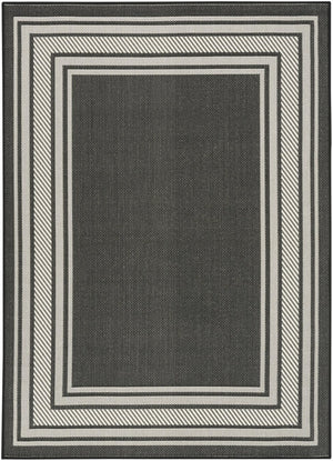 HomeRoots 6' X 9' Black Geometric Area Rug – Stylish Indoor & Outdoor Design for Modern Spaces, Easy Care! 572869