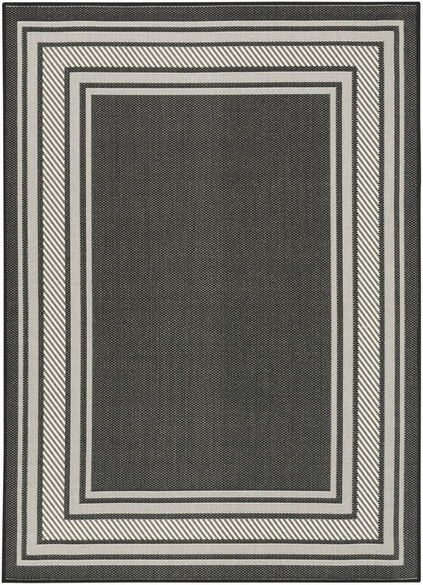 HomeRoots 6' X 9' Black Geometric Area Rug – Stylish Indoor & Outdoor Design for Modern Spaces, Easy Care! 572869