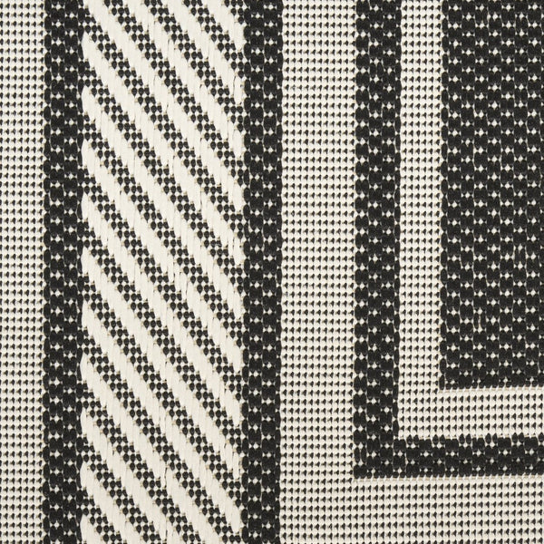 HomeRoots 6' X 9' Black Geometric Area Rug – Stylish Indoor & Outdoor Design for Modern Spaces, Easy Care! 572869