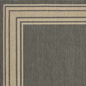 HomeRoots 6' X 9' Charcoal Geometric Area Rug - Stylish Indoor/Outdoor Design for Modern Spaces & Easy Care 572872