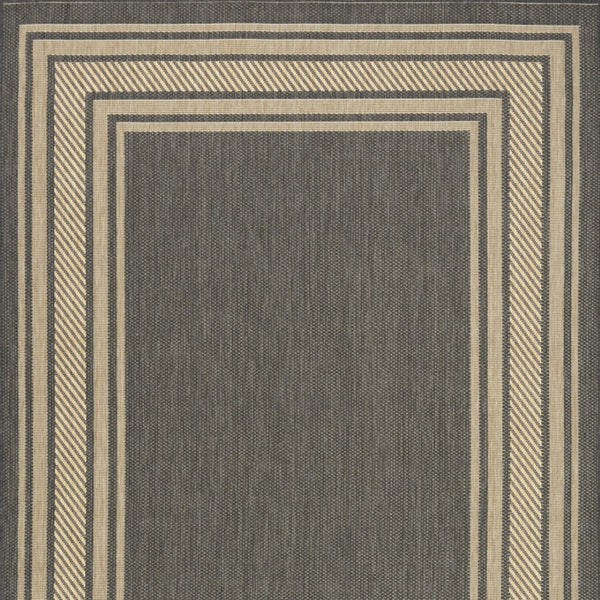 HomeRoots 6' X 9' Charcoal Geometric Area Rug - Stylish Indoor/Outdoor Design for Modern Spaces & Easy Care 572872