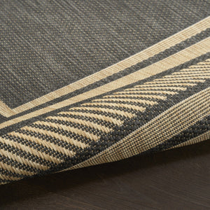 HomeRoots 6' X 9' Charcoal Geometric Area Rug - Stylish Indoor/Outdoor Design for Modern Spaces & Easy Care 572872