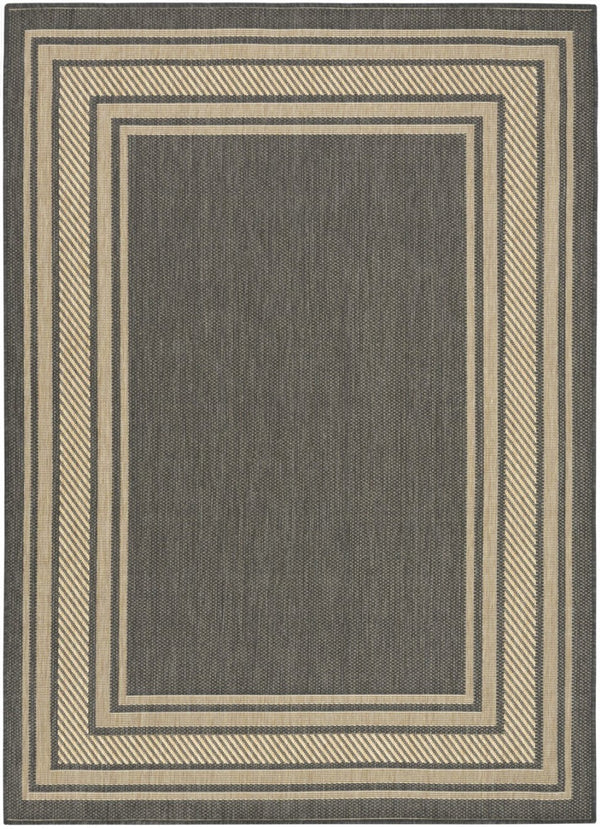 HomeRoots 6' X 9' Charcoal Geometric Area Rug - Stylish Indoor/Outdoor Design for Modern Spaces & Easy Care 572872