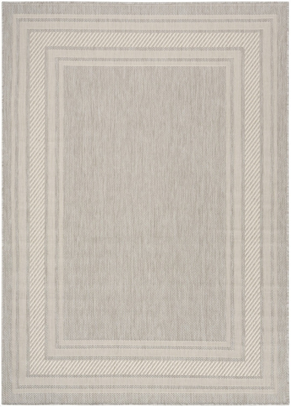 HomeRoots 6' X 9' Gray Geometric Area Rug - Stylish Indoor/Outdoor Design, Durable, Easy Care for Any Space 572873