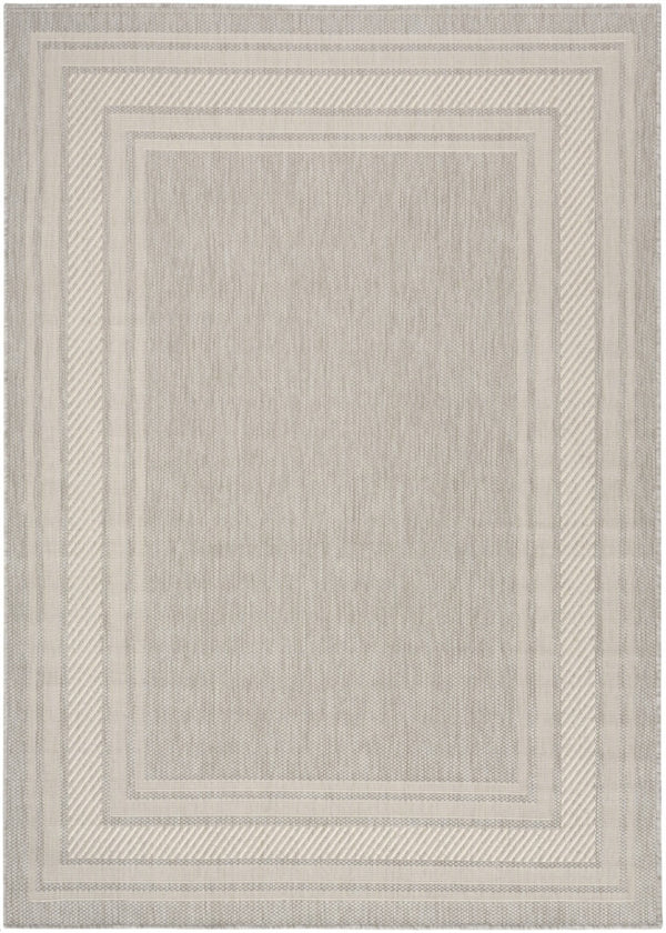 HomeRoots 6' X 9' Gray Geometric Area Rug - Stylish Indoor/Outdoor Design, Durable, Easy Care for Any Space 572873