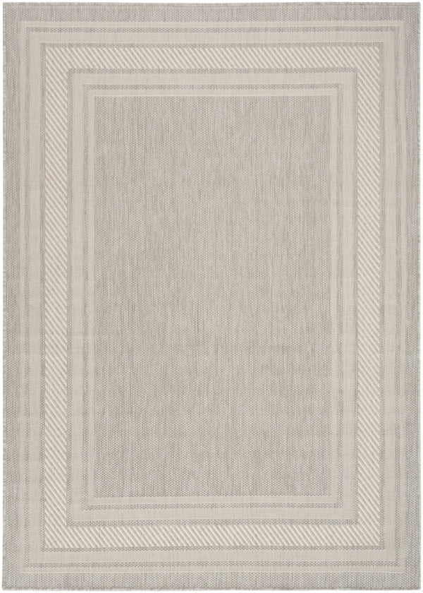 HomeRoots 6' X 9' Gray Geometric Area Rug - Stylish Indoor/Outdoor Design, Durable, Easy Care for Any Space 572873