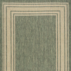 HomeRoots 6' X 9' Green Geometric Area Rug - Modern Indoor/Outdoor Carpet for Stylish Living & Easy Maintenance 572874