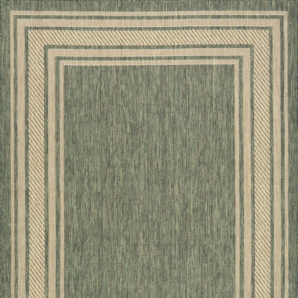 HomeRoots 6' X 9' Green Geometric Area Rug - Modern Indoor/Outdoor Carpet for Stylish Living & Easy Maintenance 572874