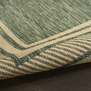 HomeRoots 6' X 9' Green Geometric Area Rug - Modern Indoor/Outdoor Carpet for Stylish Living & Easy Maintenance 572874