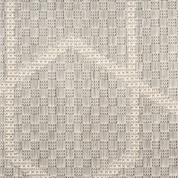 HomeRoots 6' X 9' Gray and Ivory Geometric Area Rug - Stylish, Durable & Easy-Care for Indoor/Outdoor Spaces 572880