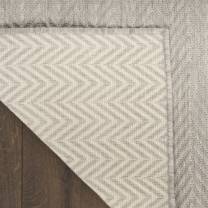 HomeRoots 6' Versatile Gray Geometric Area Rug for Indoor & Outdoor Use – Durable, Stylish, Easy to Clean! 572885