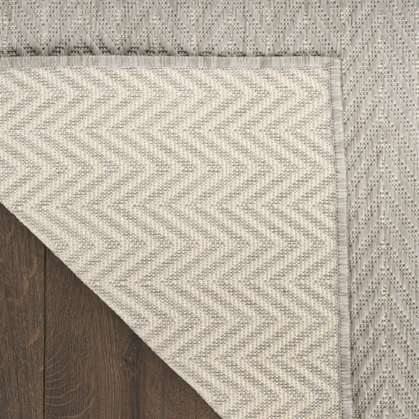 HomeRoots 6' Versatile Gray Geometric Area Rug for Indoor & Outdoor Use – Durable, Stylish, Easy to Clean! 572885