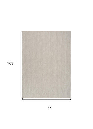 HomeRoots 6' Versatile Gray Geometric Area Rug for Indoor & Outdoor Use – Durable, Stylish, Easy to Clean! 572885