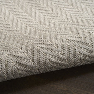 HomeRoots 6' Versatile Gray Geometric Area Rug for Indoor & Outdoor Use – Durable, Stylish, Easy to Clean! 572885