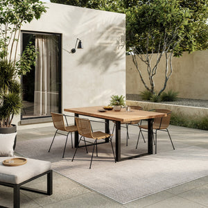 HomeRoots 6' Versatile Gray Geometric Area Rug for Indoor & Outdoor Use – Durable, Stylish, Easy to Clean! 572885