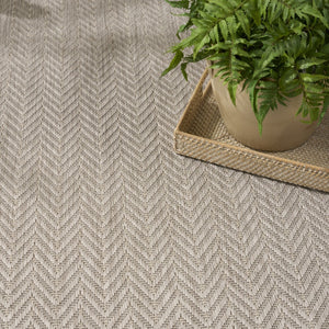 HomeRoots 6' Versatile Gray Geometric Area Rug for Indoor & Outdoor Use – Durable, Stylish, Easy to Clean! 572885