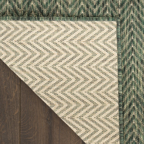 HomeRoots 6' Green Geometric Area Rug - Stylish Indoor/Outdoor Decor, Durable, Easy to Clean, Modern Design! 572886