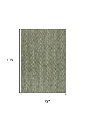 HomeRoots 6' Green Geometric Area Rug - Stylish Indoor/Outdoor Decor, Durable, Easy to Clean, Modern Design! 572886