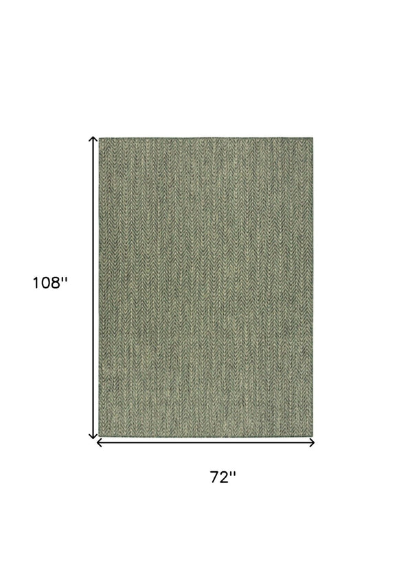 HomeRoots 6' Green Geometric Area Rug - Stylish Indoor/Outdoor Decor, Durable, Easy to Clean, Modern Design! 572886