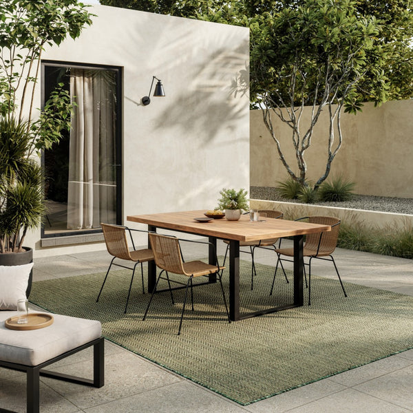 HomeRoots 6' Green Geometric Area Rug - Stylish Indoor/Outdoor Decor, Durable, Easy to Clean, Modern Design! 572886