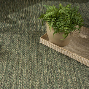 HomeRoots 6' Green Geometric Area Rug - Stylish Indoor/Outdoor Decor, Durable, Easy to Clean, Modern Design! 572886