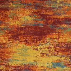 HomeRoots 6' X 9' Vibrant Flame Abstract Area Rug for Indoor & Outdoor Use - Stylish, Durable, Low-Maintenance Design 572899