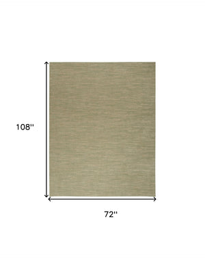 HomeRoots 6' x 9' Green and Gold Abstract Area Rug - Durable Indoor/Outdoor Design for Stylish Spaces 572900