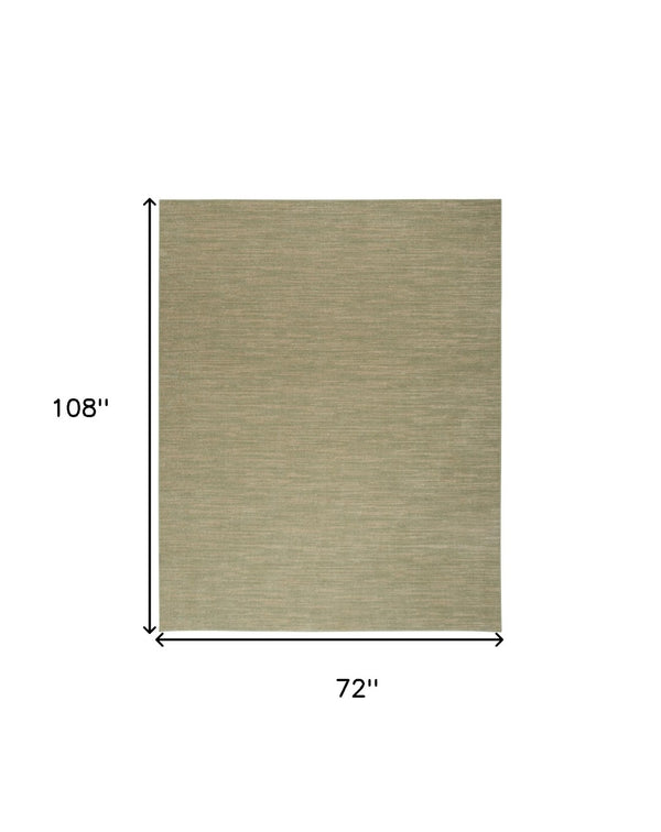 HomeRoots 6' x 9' Green and Gold Abstract Area Rug - Durable Indoor/Outdoor Design for Stylish Spaces 572900