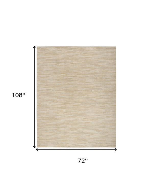 HomeRoots 6' X 9' Elegant Ivory and Gold Abstract Area Rug - Durable Indoor/Outdoor Design for Modern Spaces 572901
