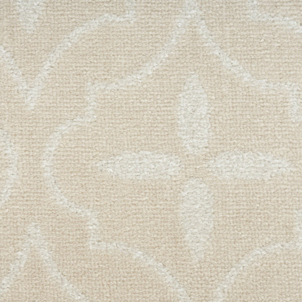 HomeRoots 6' Stylish Ivory and Beige Geometric Area Rug - Durable Indoor/Outdoor Design for Versatile Spaces 572908