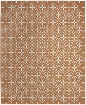 HomeRoots 6' Geometric Copper Indoor Outdoor Area Rug - Durable, Stylish, and Easy-Care for Any Space! 572910