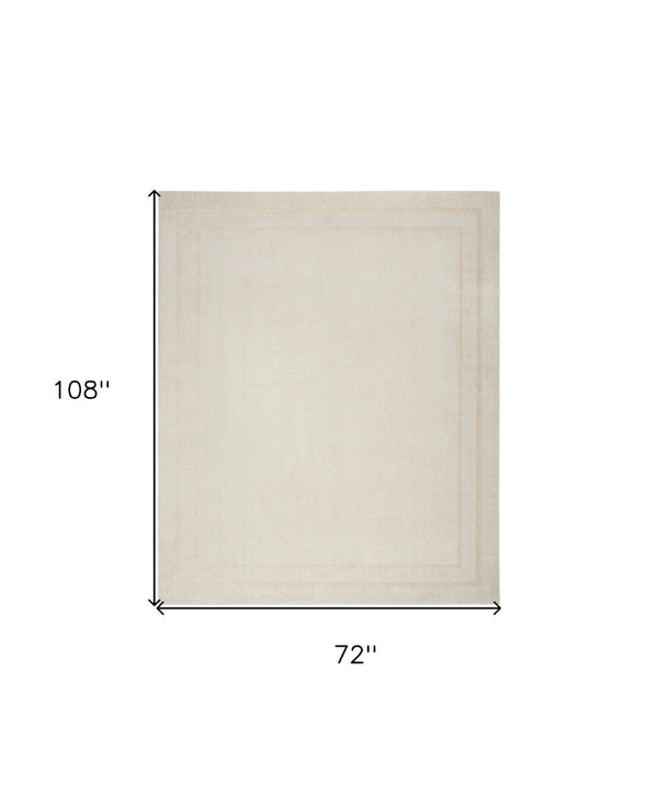 HomeRoots 6' X 9' Ivory and Gold Area Rug - Durable Indoor/Outdoor Design for Elegant Spaces and Easy Care 572912