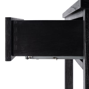 Butler Specialty Flagstaff Rectangular Wood Console Table With 2 Drawers And Open Shelf For Elegant Living Spaces Black Mdf,Mindi Wood,Mindi Veneer 5729432-butler
