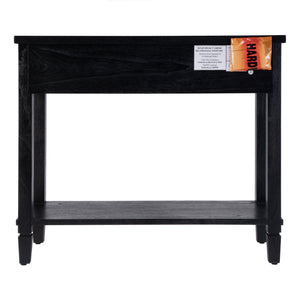 Butler Specialty Flagstaff Rectangular Wood Console Table With 2 Drawers And Open Shelf For Elegant Living Spaces Black Mdf,Mindi Wood,Mindi Veneer 5729432-butler