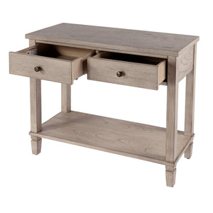 Butler Specialty Flagstaff Rectangular Wood Console Table With 2 Drawers And Open Shelf For Elegant Living Spaces Natural Mdf,Mindi Wood,Mindi Veneer 5729449-butler