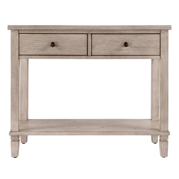 Butler Specialty Flagstaff Rectangular Wood Console Table With 2 Drawers And Open Shelf For Elegant Living Spaces Natural Mdf,Mindi Wood,Mindi Veneer 5729449-butler