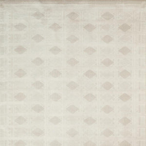 8x10 Geometric Beige Polyester Area Rug Power Loomed for Living and Dining Rooms