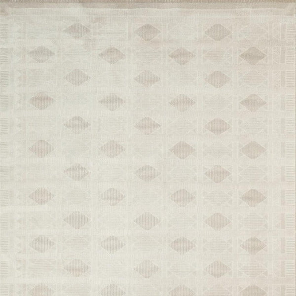 8x10 Geometric Beige Polyester Area Rug Power Loomed for Living and Dining Rooms