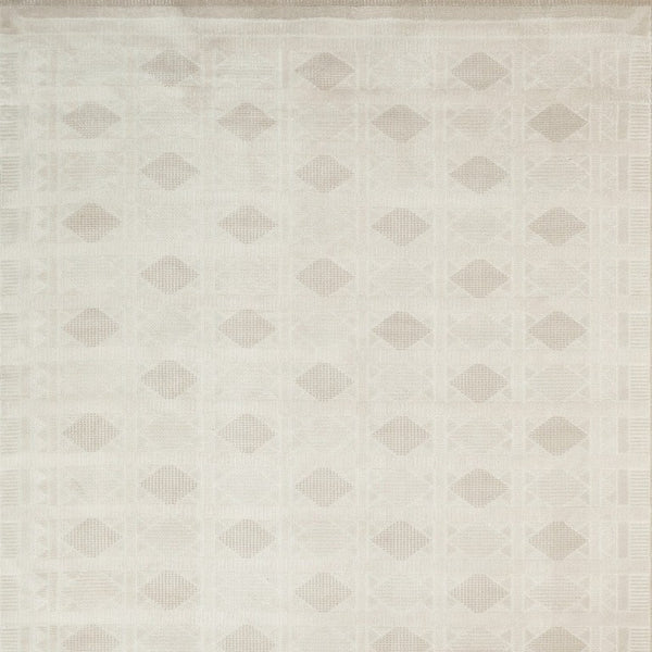 8x10 Geometric Beige Polyester Area Rug Power Loomed for Living and Dining Rooms