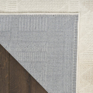 8x10 Geometric Beige Polyester Area Rug Power Loomed for Living and Dining Rooms