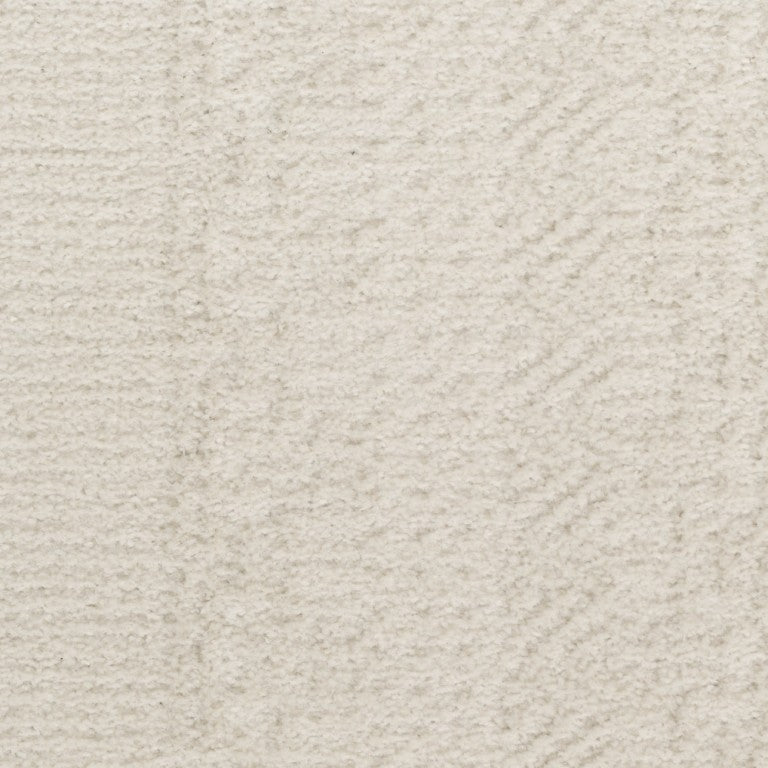 8 X 10 Ivory Polyester Geometric High Low Area Rug for Modern Living Spaces