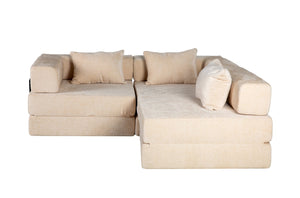 English Elm Compression Convertible Floor Sofa Bed - Stylish Chenille Modular Seating For Small Spaces & Guests W3723S00014