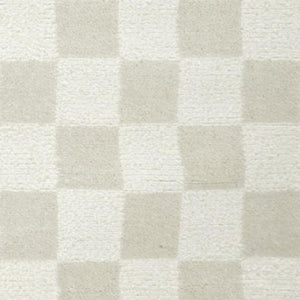 8 X 10 Ivory Classic Checkered Synthetic Area Rug for Living Room or Dining Space
