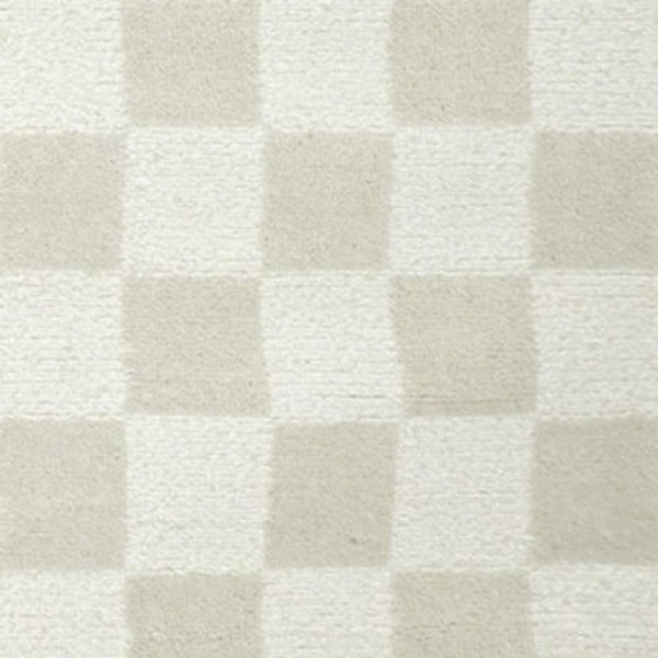 8 X 10 Ivory Classic Checkered Synthetic Area Rug for Living Room or Dining Space
