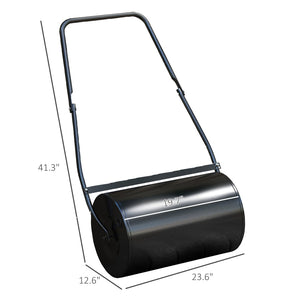 English Elm Lawn Roller Steel Drum Push or Tow Behind Fillable Garden Turf Flattening Tool T3971P423368