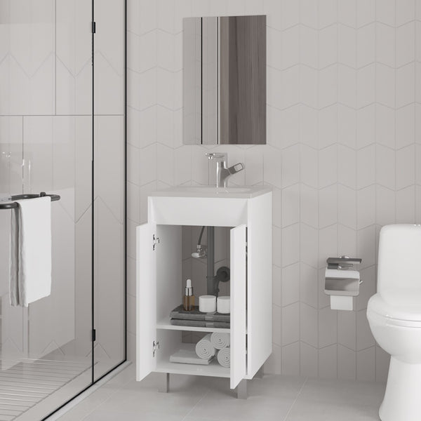 English Elm Colville Floating Wall Mount Vanity Cabinet Matte Finish Modern Bathroom Storage B092P439924