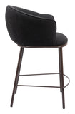 Essen Counter Stool Black & Bronze 109809 Zuo Modern