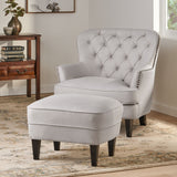 Christopher Knight Home® - Noble House - Tafton Fabric Club Chair and Ottoman