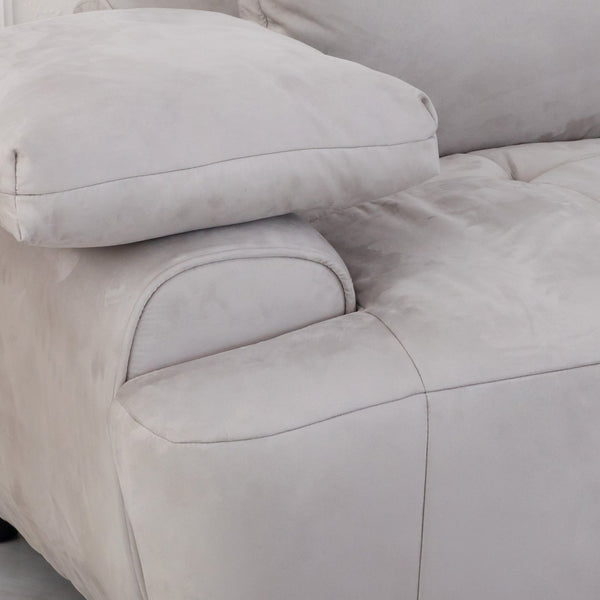 English Elm 86.6″ Modern Large Two-Seat Sofa with High Seat Height, Plush Suede Upholstery, Sleek Lofty Design Light Gray W1767S00003